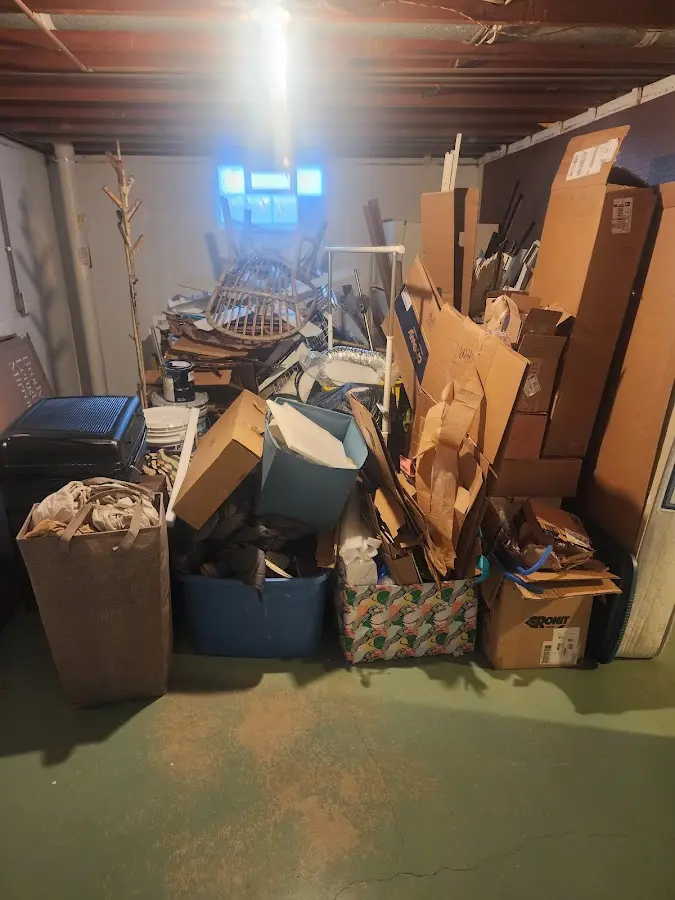 Roll-off dumpster container at job site for 20 Yard Dumpster Rental in Birdsboro